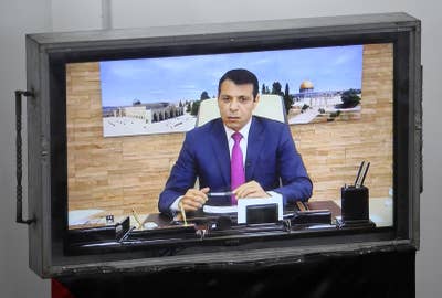 Mohammed Dahlan on a video conference last year.
