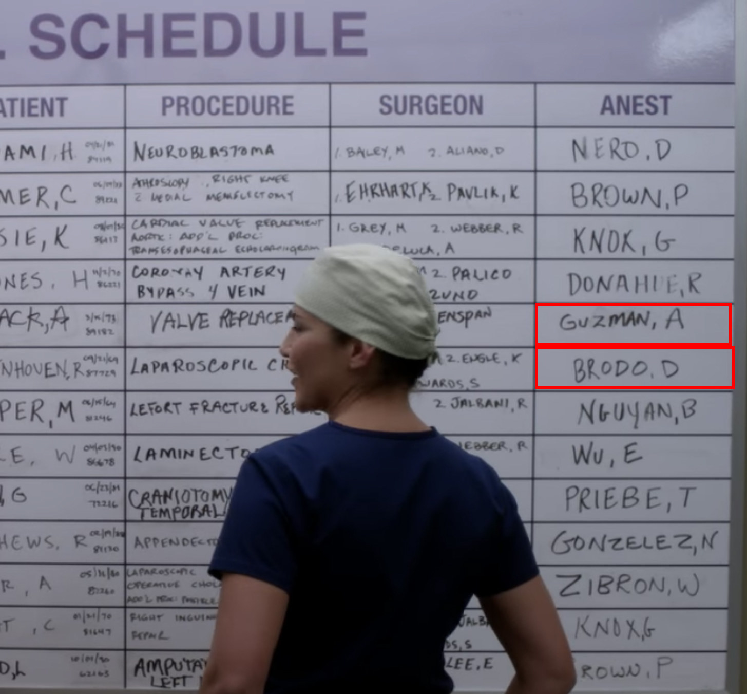Screen shot from &quot;Grey&#x27;s Anatomy&quot;