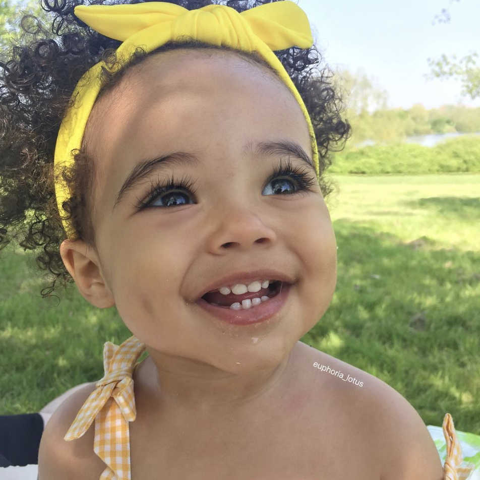 beautiful mixed babies with green eyes