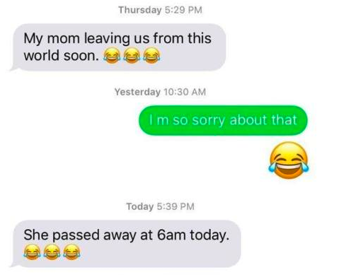 Messages Mom Details Honey, your Grandma has just died LOL FPACKWATCH Mom,  do you even know what LOL means? - iFunny Brazil