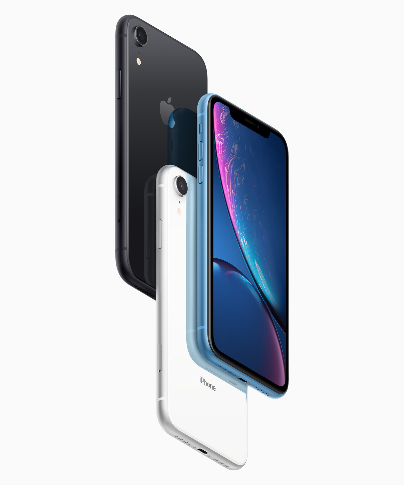 Why does the blue iphone xr not have some text below iphone like the  white one? : r/iphone