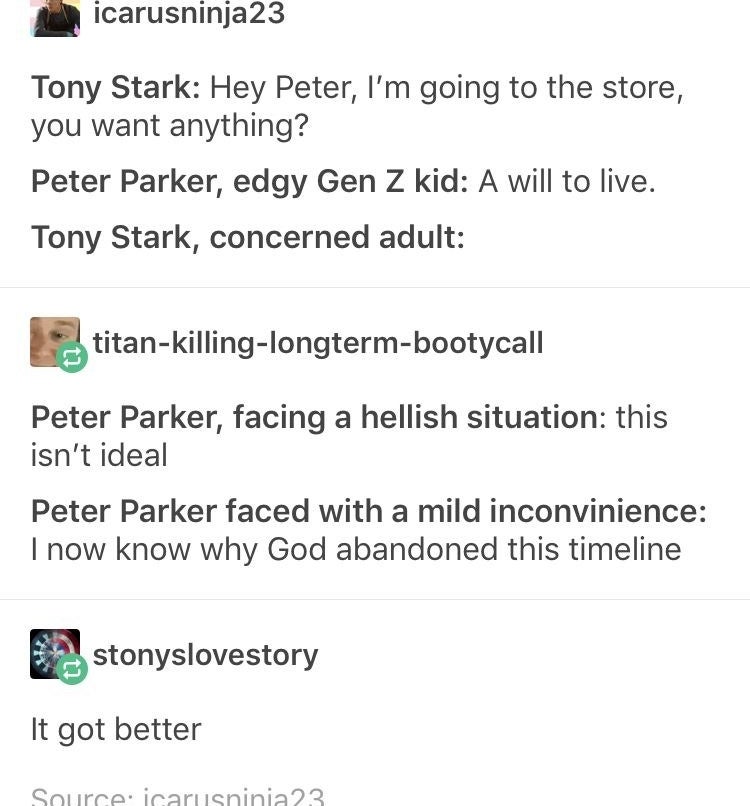 17 Tumblr Posts That Prove Spider-Man Is Definitely A Gen Z Kid