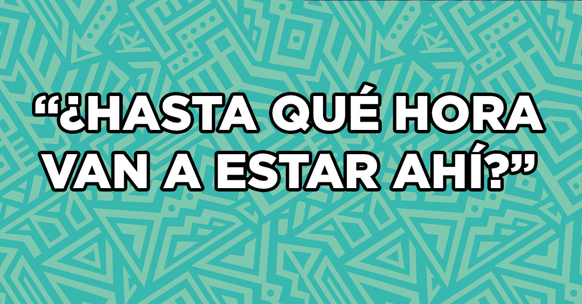Imagina que hiciste una fiesta, invitaste a varios amigos, uno no llega y manda este mensaje. No, no significa que REALMENTE quiera saber la hora, significa que le da muchísima hueva ir y no va a llegar, pero quiere que parezca que lo deseaba con todas sus fuerzas.