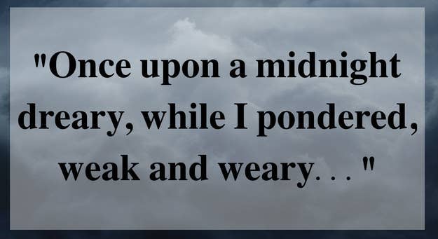 Do You Know These Famous Poems By Their First Lines