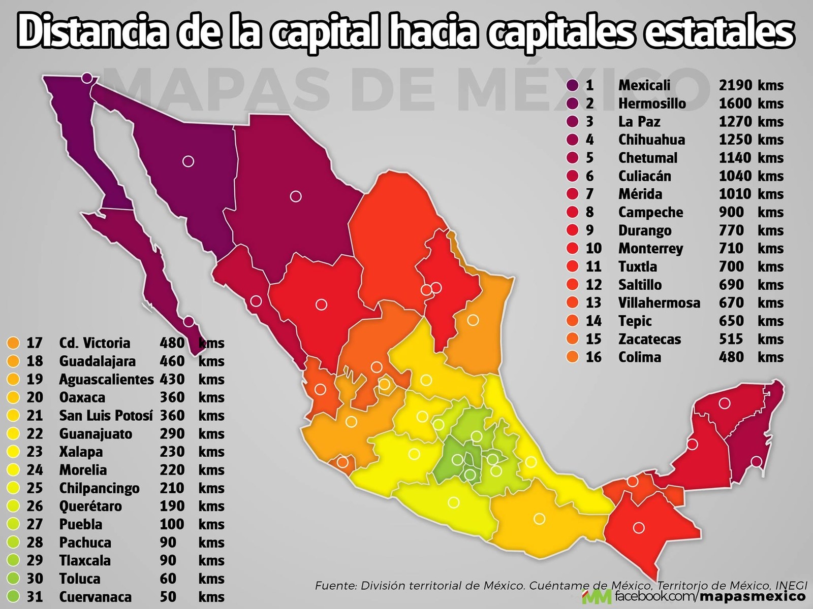 24 Mapas de México llenos de datos sorprendentes sobre nuestro país
