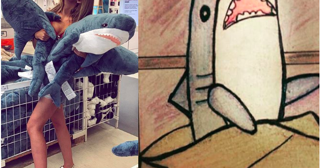 Ikea giant stuffed shark clearance