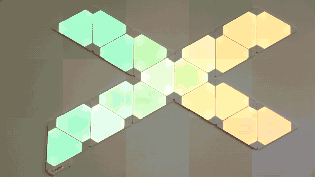 These triangular LED panels change colors in time with the rhythm of the music you play. You can also use an app or voice control to change the colors. You can move the panels to make any shape you'd prefer. Promising review: "Such an awesome product. Everyone that sees it loves it! I used the paper dividers that came with it to map out the design I wanted to put up. It was quite easy to mount them on the wall using the double sided 3M sticks that come with it. Looks so good!" —SonnyJGet a pack of 15 from Amazon for $329.