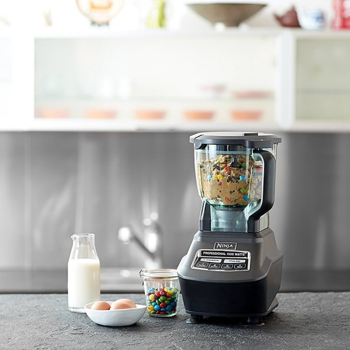 Processor being used with cookie dough 