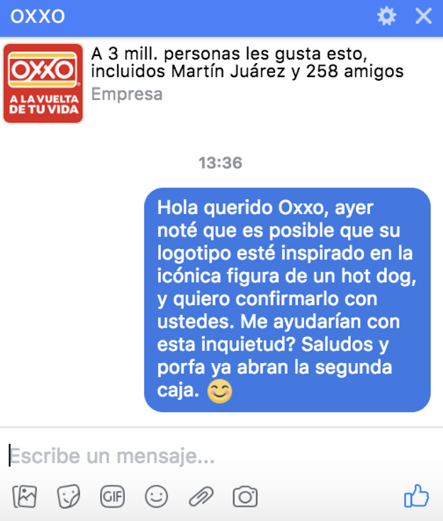 Tengo una teoría sobre el logo de OXXO e involucra un hot dog y mayonesa