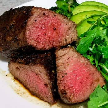 reviewer's steak made using the sous vide tool