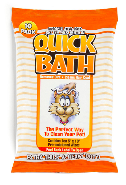 Promising review: "These wipes work very well on our older female cat. She has gained a lot of weight and has arthritis. She can't clean herself as well as when she was younger. Her coat is cleaner and shinier after using them." –Wendy in OhioGet a pack of ten from Amazon for $7.64.