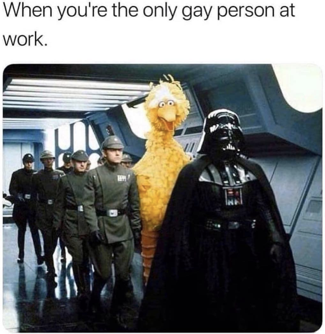 the person above is the big gay meme