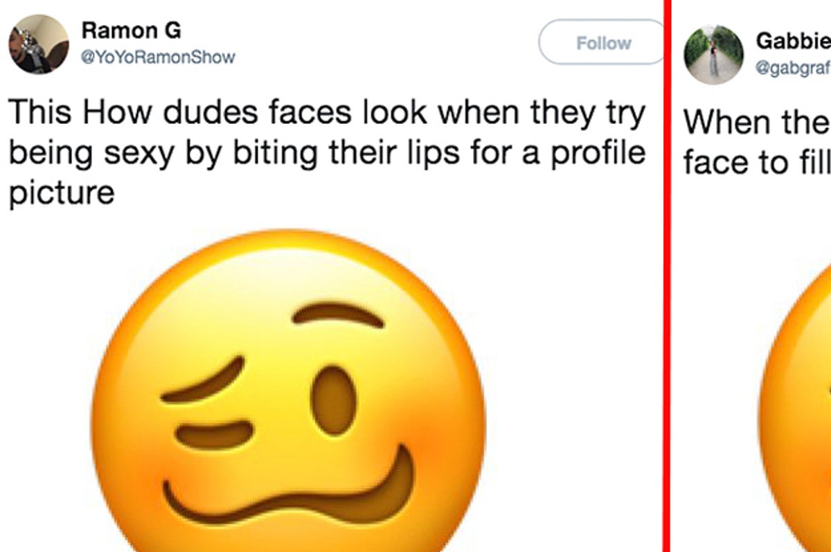 The 'Woozy Face' Emoji Is Every Dude Trying to Pose in a Photo