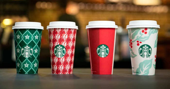 Starbucks Released 4 New Holiday Cups & They're So Merry