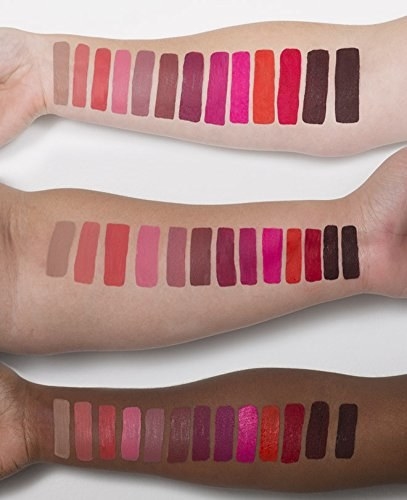 three models&#x27; arms swatched with the Wet N Wild lip color