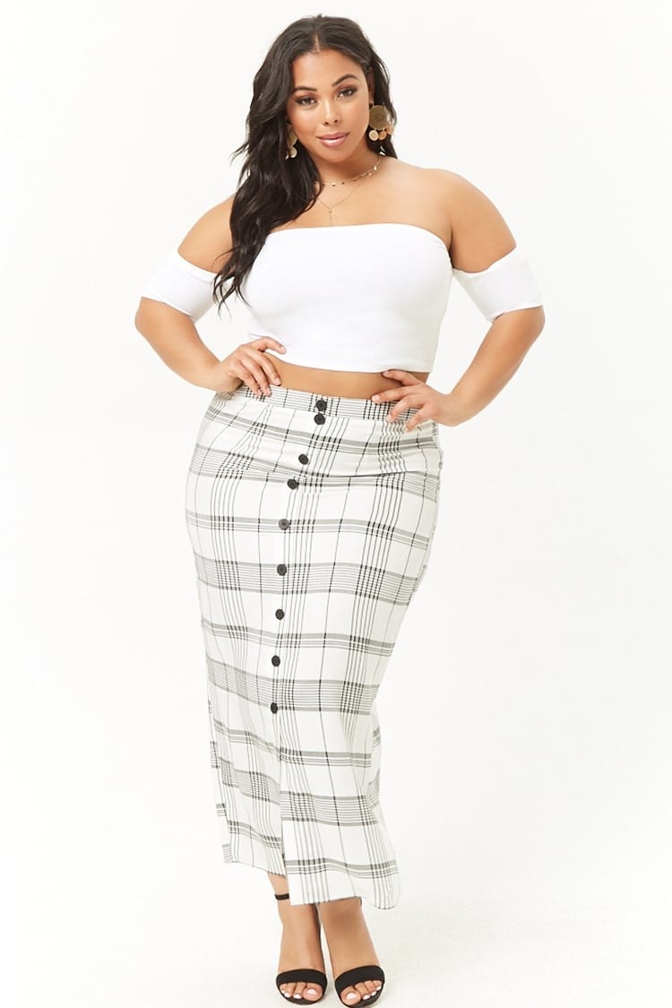 Plaid maxi hotsell skirt 2018