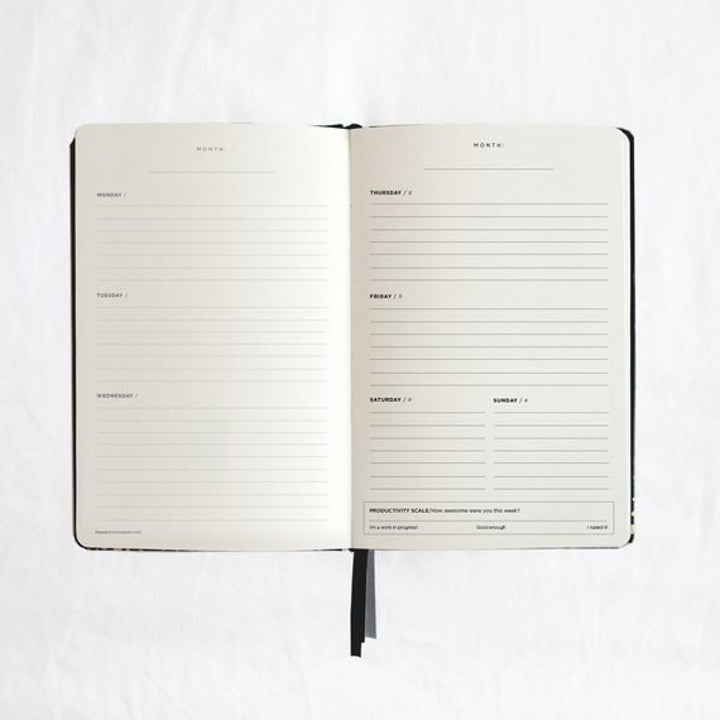 A shot of the inside just showing days of the week 