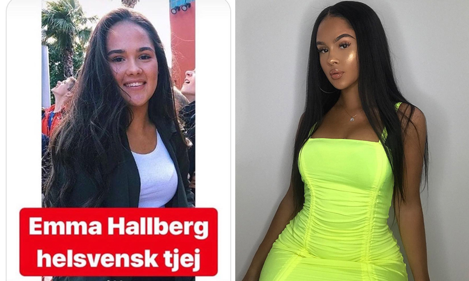 Instagram model Emma Hallberg insists she's not trying to be black