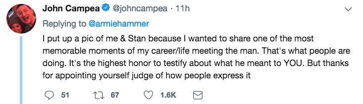 Armie Hammer Criticised Celebrities For Posting Selfies With Stan Lee And People Have A Lot Of Thoughts