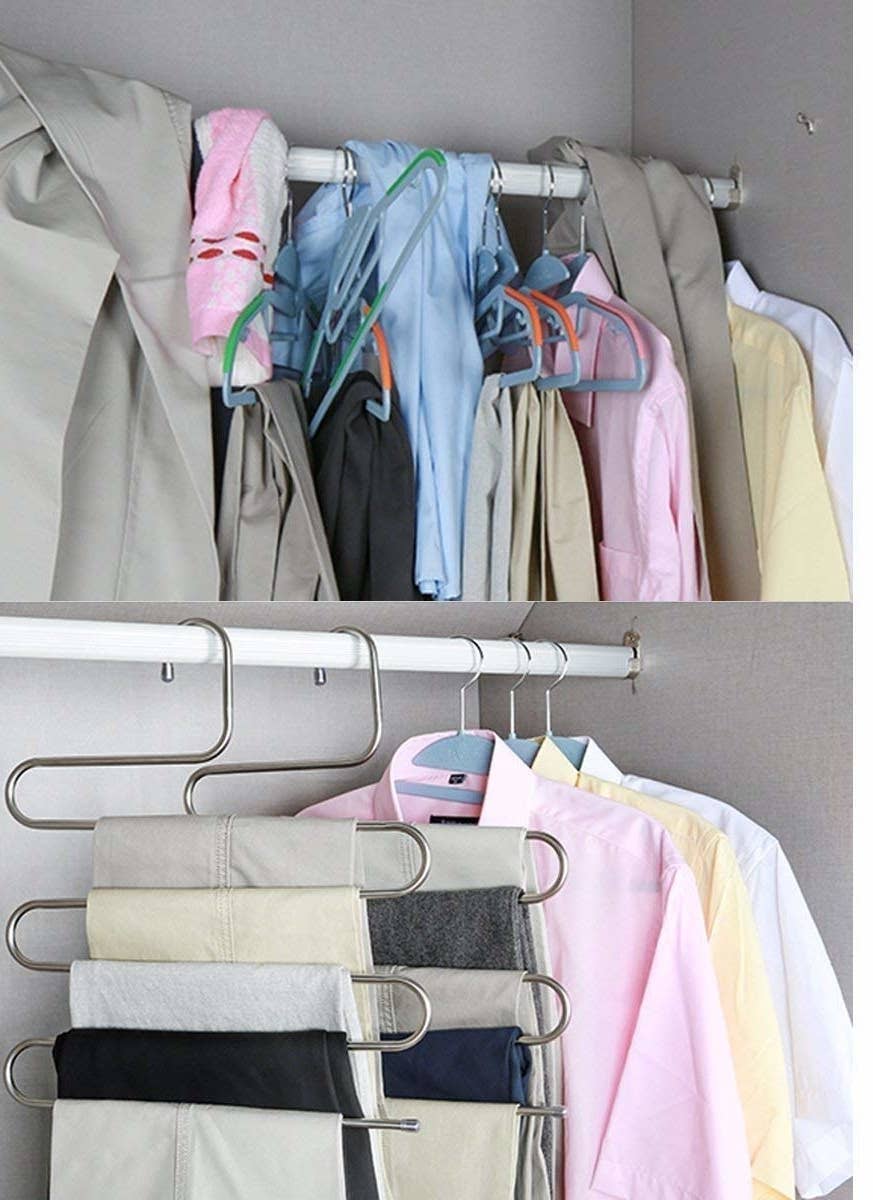 YBM Home Quality Acrylic Clear Hangers with Clips Made of Clear Acrylic for  a Luxurious Look and Feel for Wardrobe Closet, Clothes Hangers Organizes
