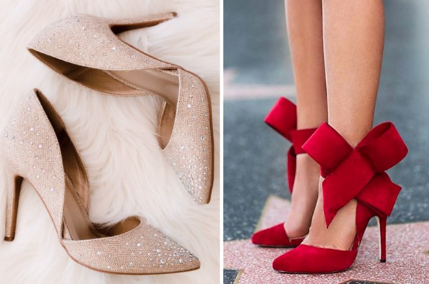 red holiday heels