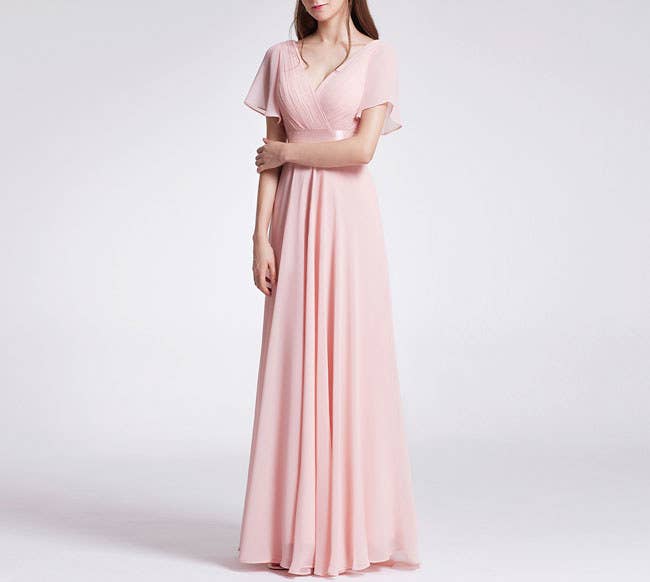 walmart chiffon dress Chiffon Sleeved Dress