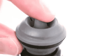 A gif of a finger unsealing the stopper with a gentle push