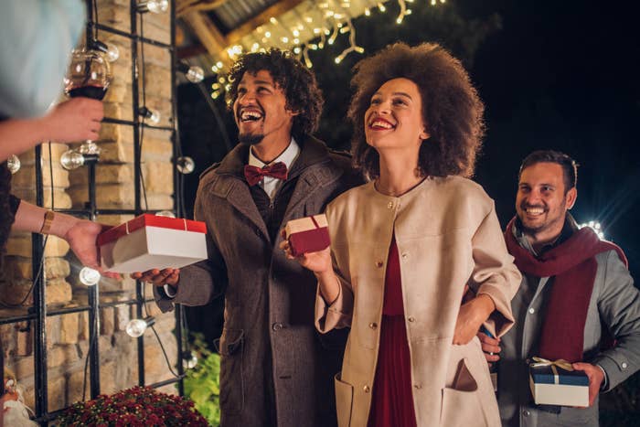 It's fine to be a little late, since that can actually be helpful for the host if they're behind on cleaning, decorating, or prepping food (they may have put 8 p.m. on the invite, but that's only because they don't want people to come until closer to 9, amirite?). But don't be a total Grinch and show up long after the party was supposed to start. That's rude AF.