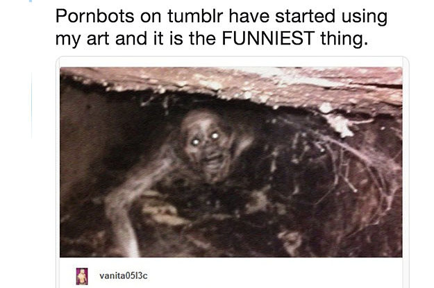 A Tumblr Porn Bot Used This Man's Horror Art