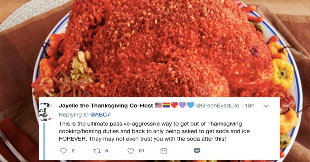 People Are Reacting To A Hot Cheetos Turkey Recipe Shared By
