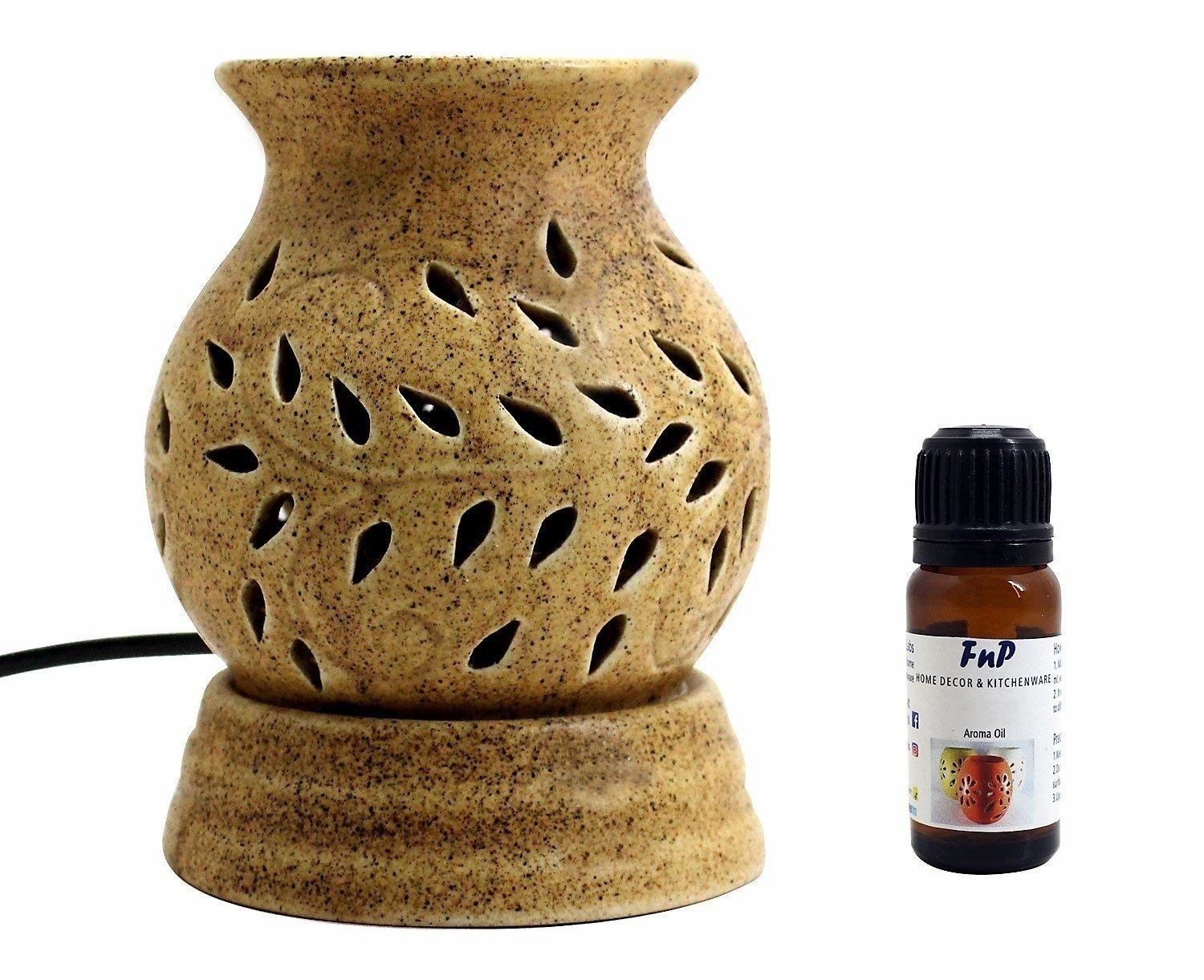 A brown aroma diffuser.