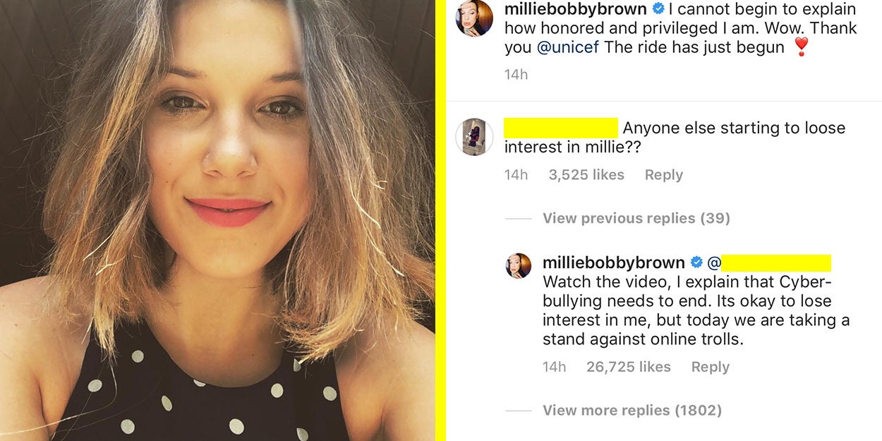 Millie Bobby Brown Used Three Simple Words To Shut Down A Commenter Who Said They Were Losing Interest In Her