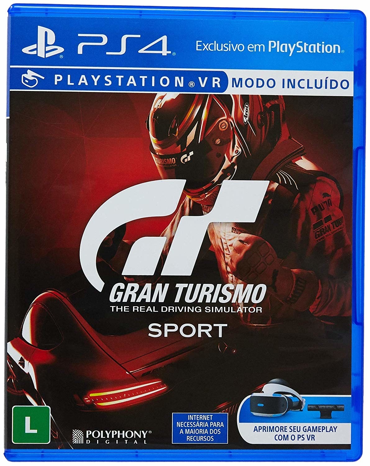 Com a possibilidade de utilizar a função PS VR, você vai se sentir praticamente dentro de uma pista de corrida nessa nova versão do clássico "Gran Turismo".