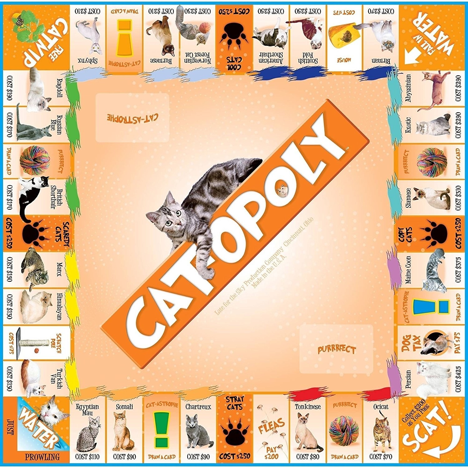 cat-opoly board