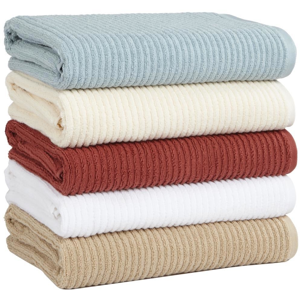 Promising review: "This is a fine bath towel: It is large, thick, and plush. It absorbs a lot of water. It even has a built-in loop for hanging from a hook. So far, I have washed it once and it has not shrunk or puckered — it still looks brand new. If you need a new bath towel, I would recommend this one." —MrPGPrice: $6.79+ (originally $13.57+; available in sizes wash cloth-bath towel and three colors)