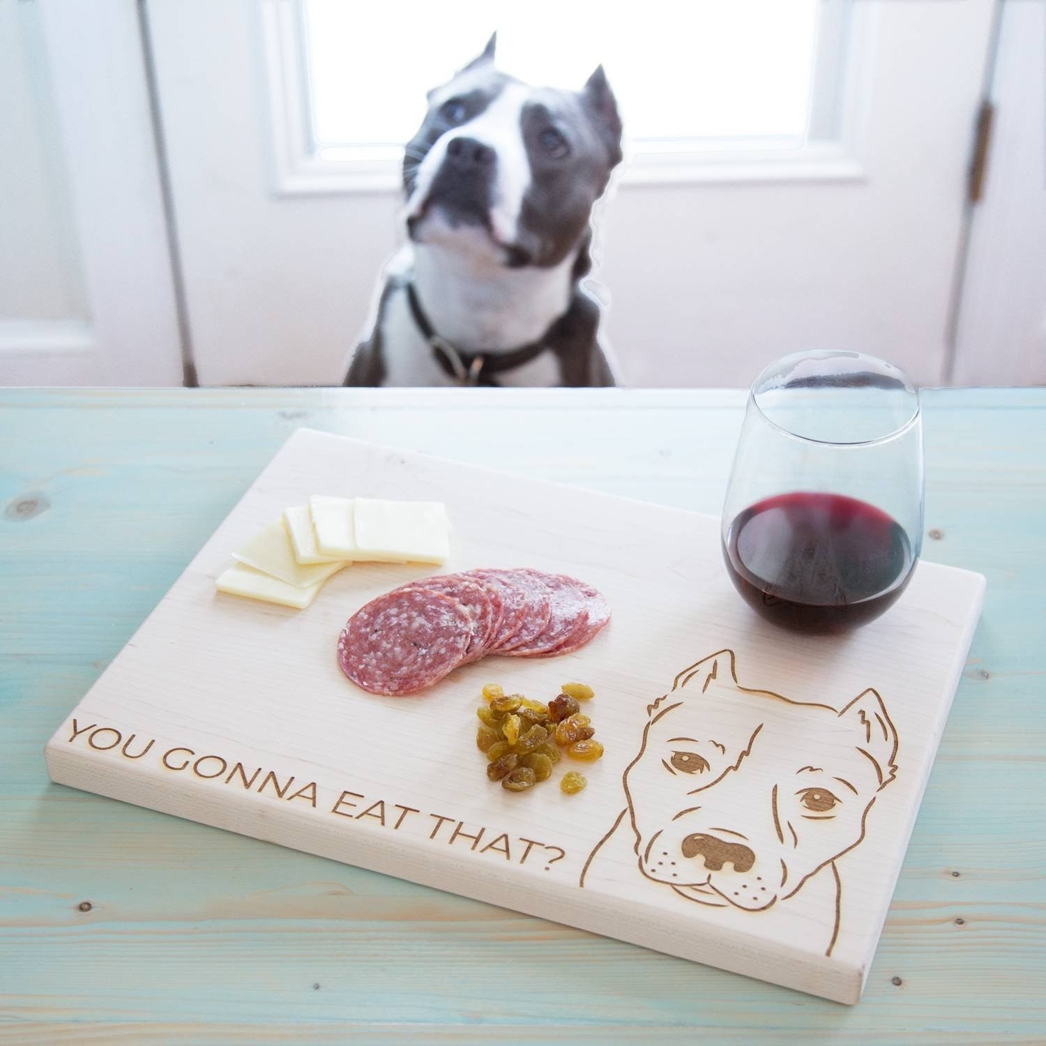 Fur Family House Warming Gift Raw Dog Charcuterie Board Pet Lover Gift Custom Pet Portrait Engraved Cutting Board Dog Cat Memorial Gift