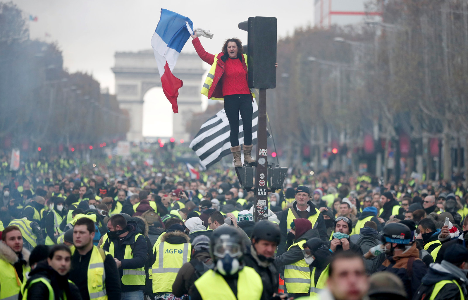 They want Macron to roll back taxes on diesel and gas, which his government claims were introduced to encourage the use of more eco-friendly forms of transport.