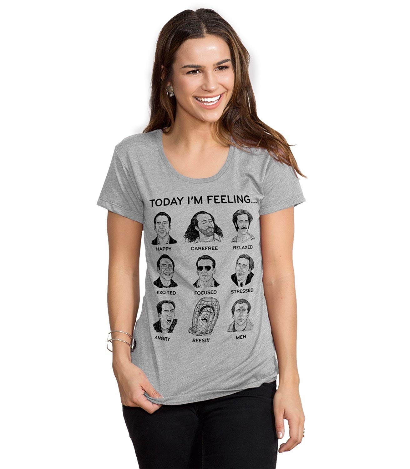 Get it from Headline Tees for $24. (available in men's sizes S–3X on Headline Tees or Amazon and women's sizes S–2X on Headline Tees or Amazon.Promising review: "Hilarious shirt and very well made! The fabric is soft but sturdy the images printed well. Washed it several times looks perfect still. Love it!!" —Leeza