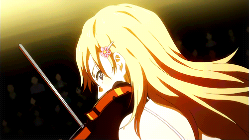 Your Lie in April is a romantic drama that will probably make you cry. It's based on Kousei a piano prodigy that's lost his passion for music and Kaori a skilled violinist that revives the love he had through her passion for music.