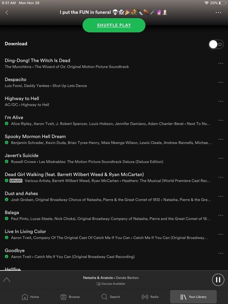 spotify notification like playlist