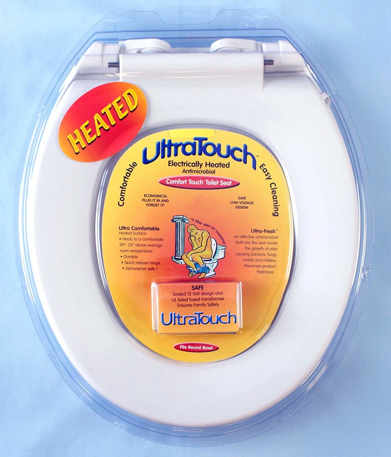 The Ultratouch Electrically Heated Antimicrobial toilet seat