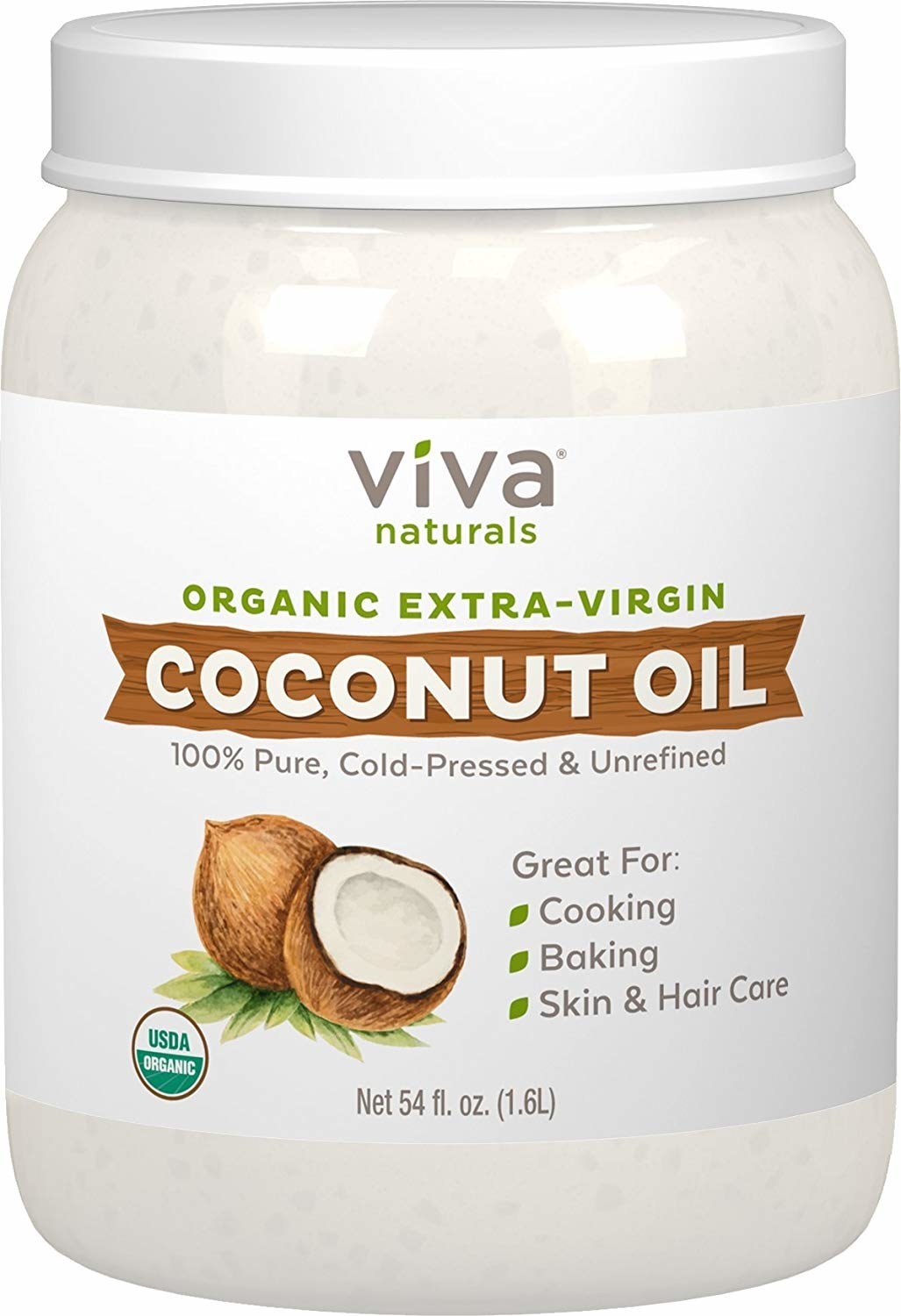 Container of coconut oil
