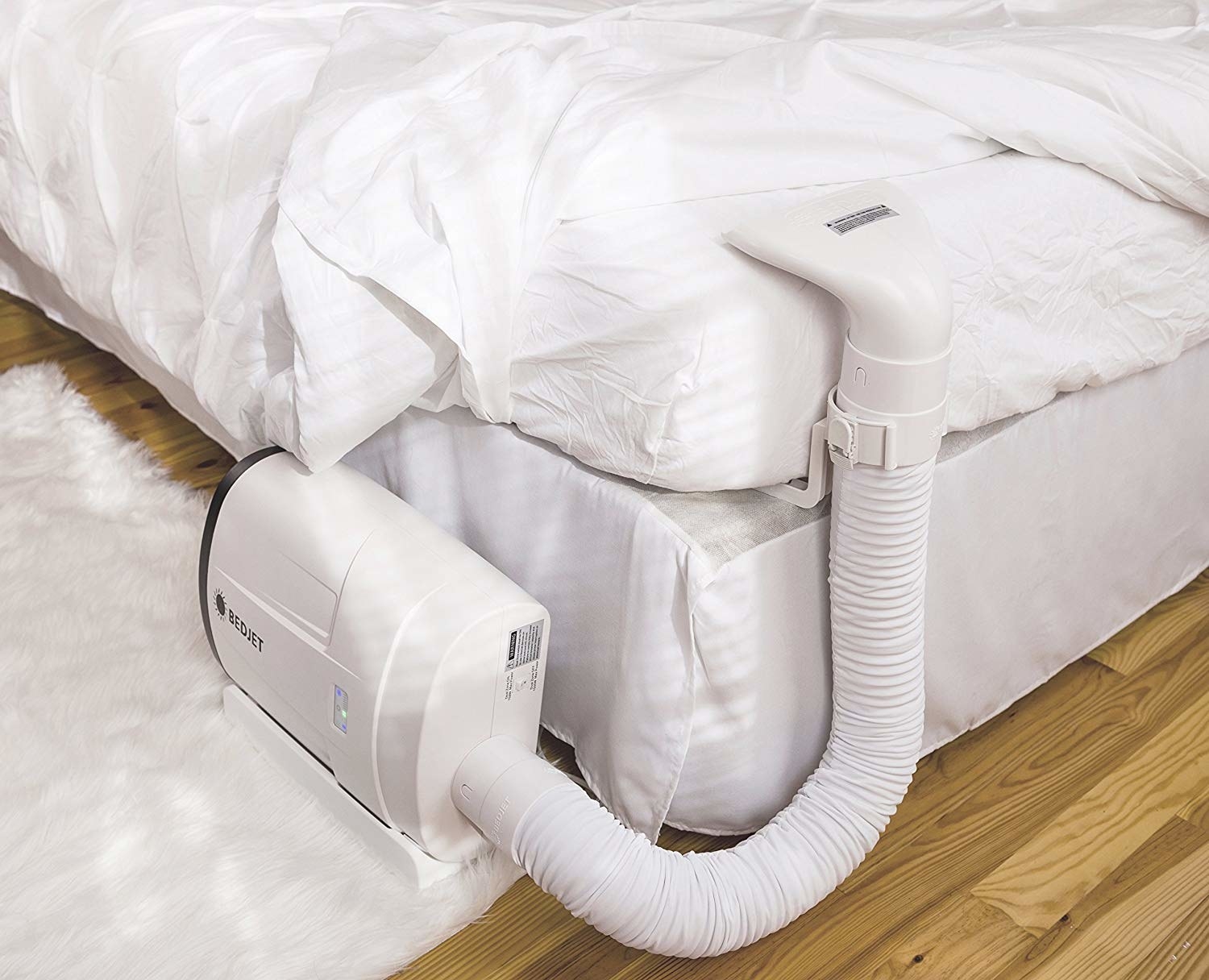 Promising review: "This is worth every penny. I've had such a hard time sleeping because I am so HOT ALL THE TIME. I live in Colorado, and even sleep with the windows open when it's freezing outside, but I would still wake up because of being hot. This has completely solved the problem. You can turn it low, where you can barely feel it, but it still keeps you cool, to high, where it actually blows the sheets up! I do have to wear socks when it's turned up, or else my feet get a little cold, but it keeps the rest of me cool. It sits at the foot of the bed, and I think I'll try to move it to the side for more even cooling." —M.I. SilkGet it from Amazon for $329+ (available in two sizes).