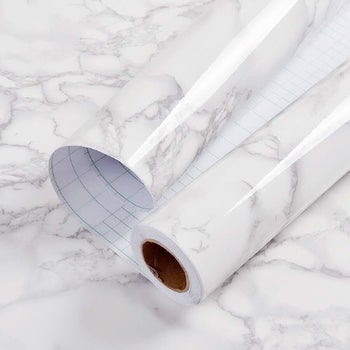 the roll of marble contact paper 