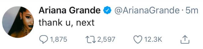 Ariana Grande Tweeted Thank U Next About Pete Davidson And Now It Might Be Her Album Title