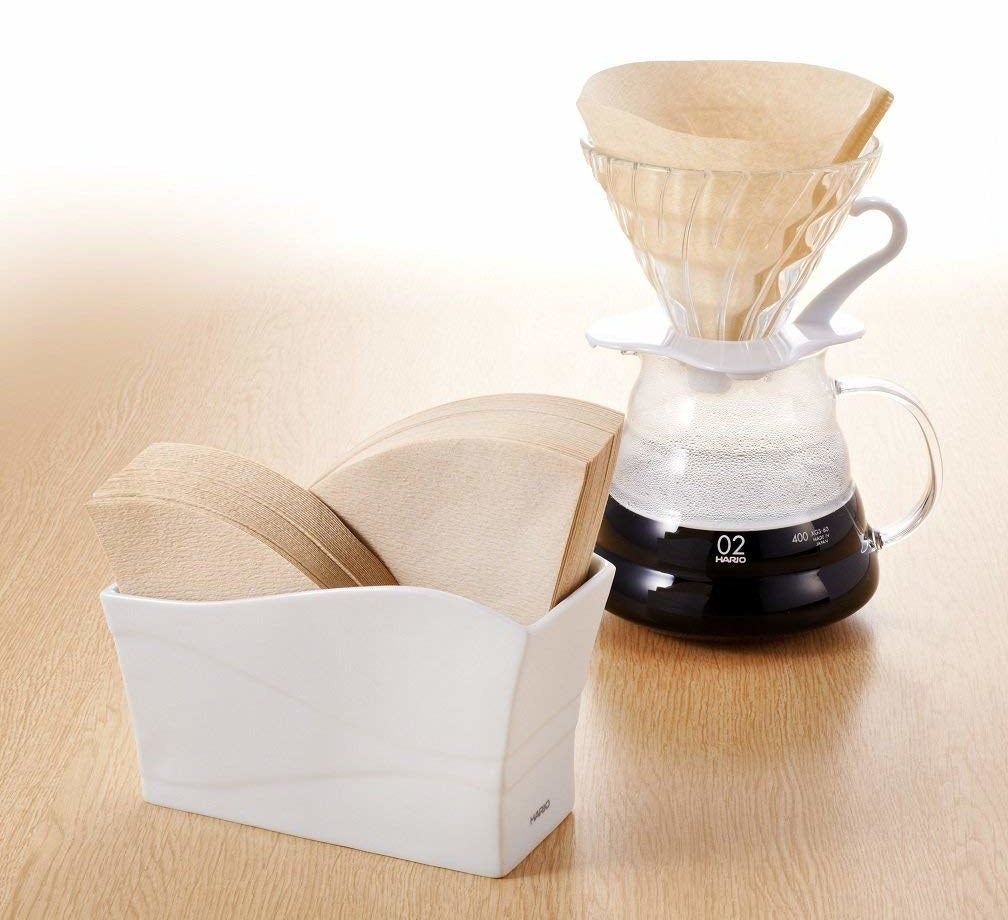 narrow holder for pour over coffee filters