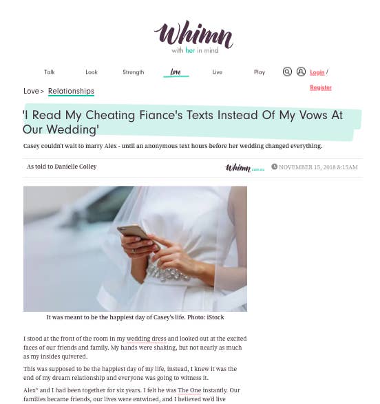 A Bride In Australia Read Her Fiance S Texts To Another Woman At Their Wedding