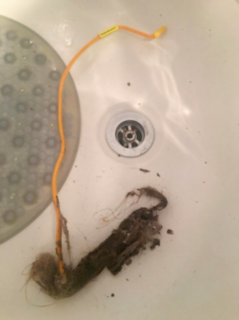 Promising review: "This is the best product ever for getting rid of hair clogs in sink and tub drains! I have two teenage girls with long curly hair, and despite them gathering hair that they find in the tub after showering, it still clogs from time to time. All I have to do is put down the drain millipede and it pulls out the hair and removes the black gunk on the side of the drain. It's absolutely disgusting, smells horrible, BUT gets the job done without chemicals and a plumber. A must-have for every tub or shower drain!!" —D. DarrGet it from Amazon for $5.01.