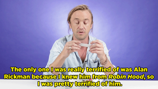 TF: Not really. As a kid, I had no idea who any of these people were. I just had my mum telling me that Maggie Smith was a huge actress and Richard Harris was a legend. The only one I was really terrified of was Alan Rickman because I knew him from Robin Hood, so I was pretty terrified of him. It took me quite a lot of courage to say anything more than "good morning, Alan!" to him because he's pretty terrifying. I thought Gary Oldman was one of the cleanest at first, because he was so casually walking around. But they're all lovely! Helena Bonham Carter was definitely one of my favorites. Jason Isaacs, who plays my dad, I learned a lot from him, so he was very sweet. But honestly, they were all lovely, so very lucky for that.
