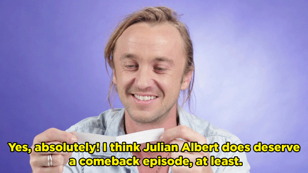 TF: Yes, absolutely! I think Julian Albert does deserve a comeback episode, at least. What's he been up to? Waffling around in England, I suppose. I'm not even sure what the excuse was that they gave for why Julian Albert didn't return, but he's bloody busy in England by the sounds of things.